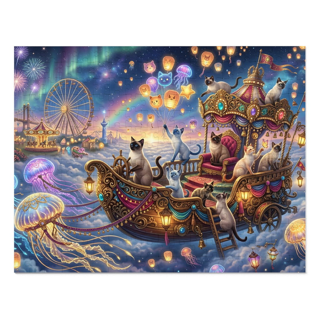 Siamese Celestial Carnival Airship Jigsaw Puzzle