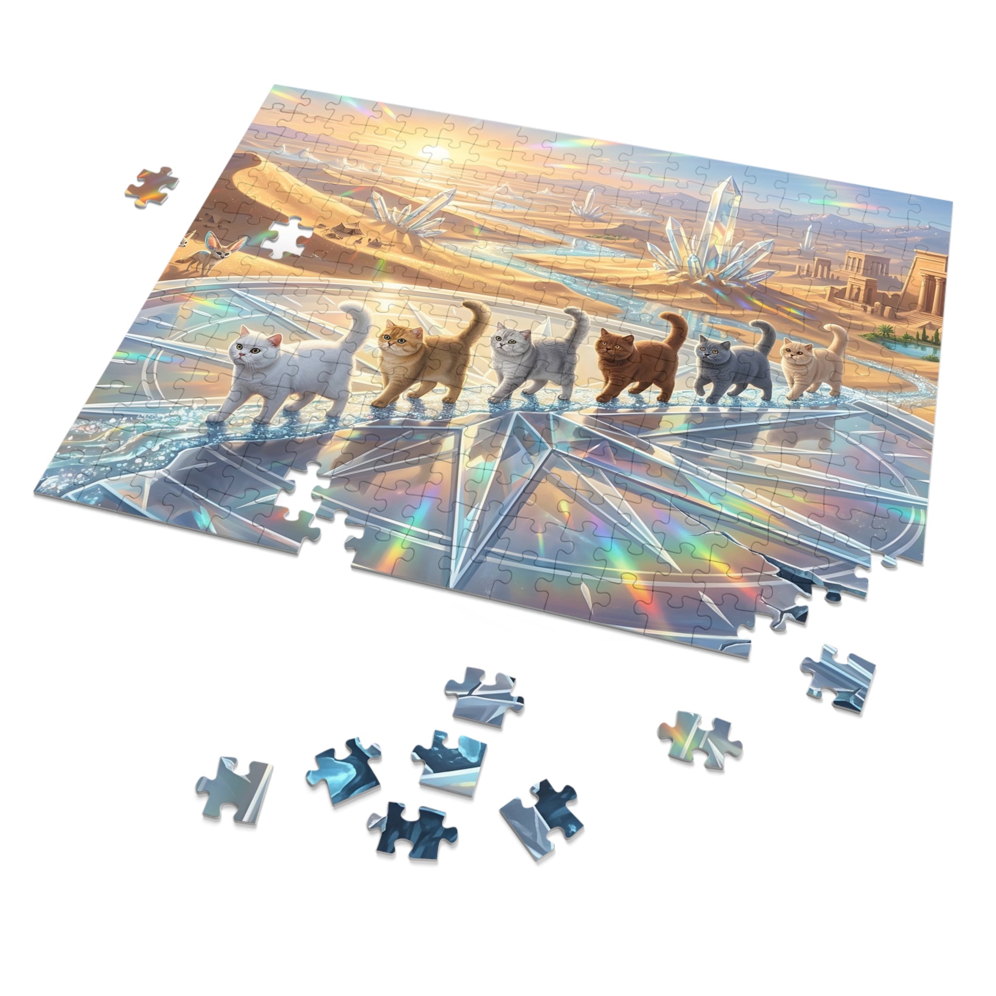 British Shorthair Crystal Compass Desert Jigsaw Puzzle