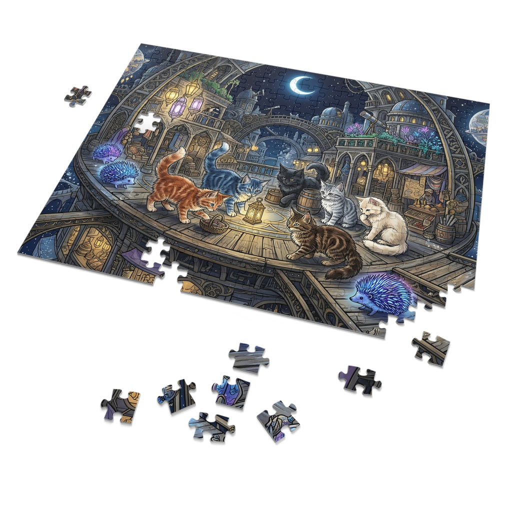 Maine Coon Kitten Midnight Observatory Jigsaw Puzzle