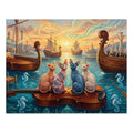 Sphynx Cat Floating Violin Harbor Jigsaw Puzzle