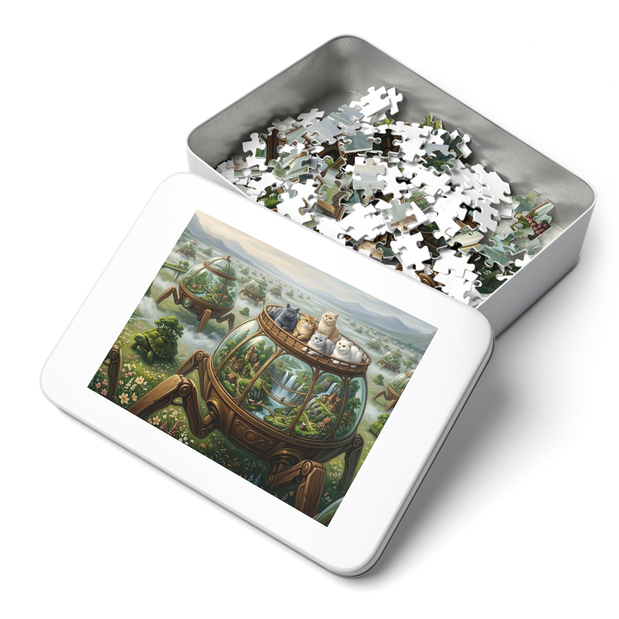 British Shorthair Cat Walking Terrarium Sanctuary Jigsaw Puzzle