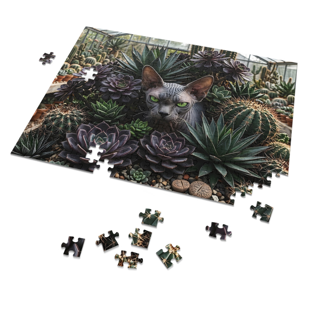 Grey Sphynx Succulents and Cacti Greenhouse Jigsaw Puzzle