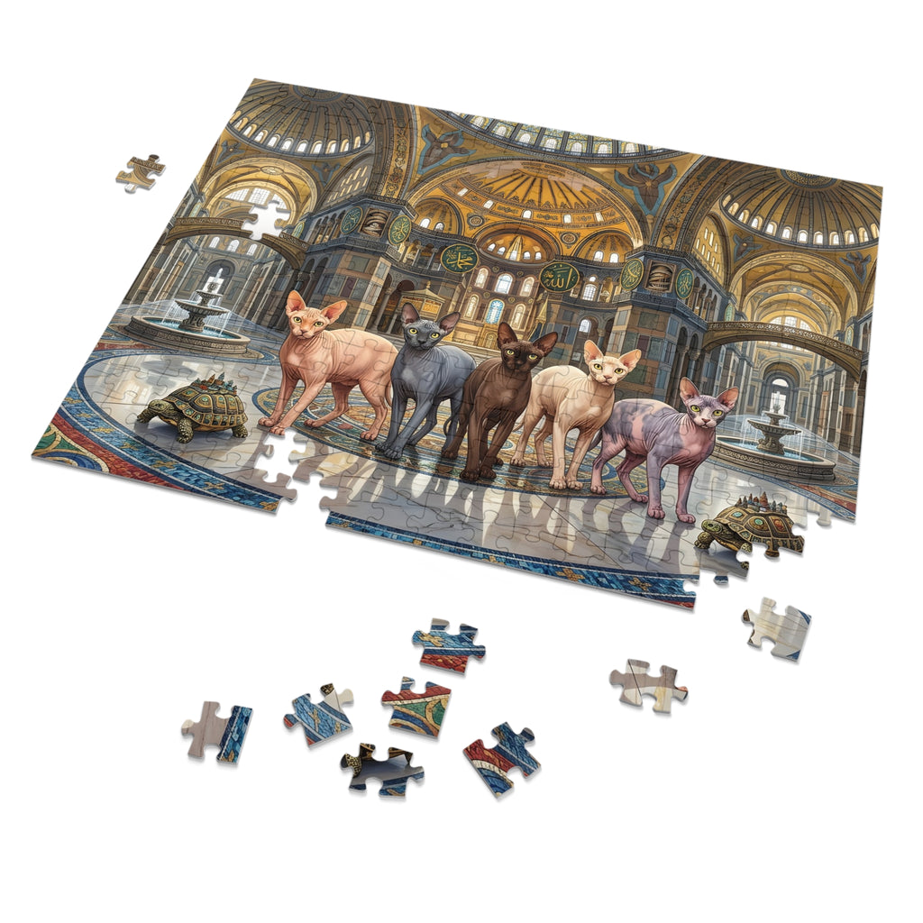 Sphynx Cat Grand Mosaic Temple Palace Jigsaw Puzzle