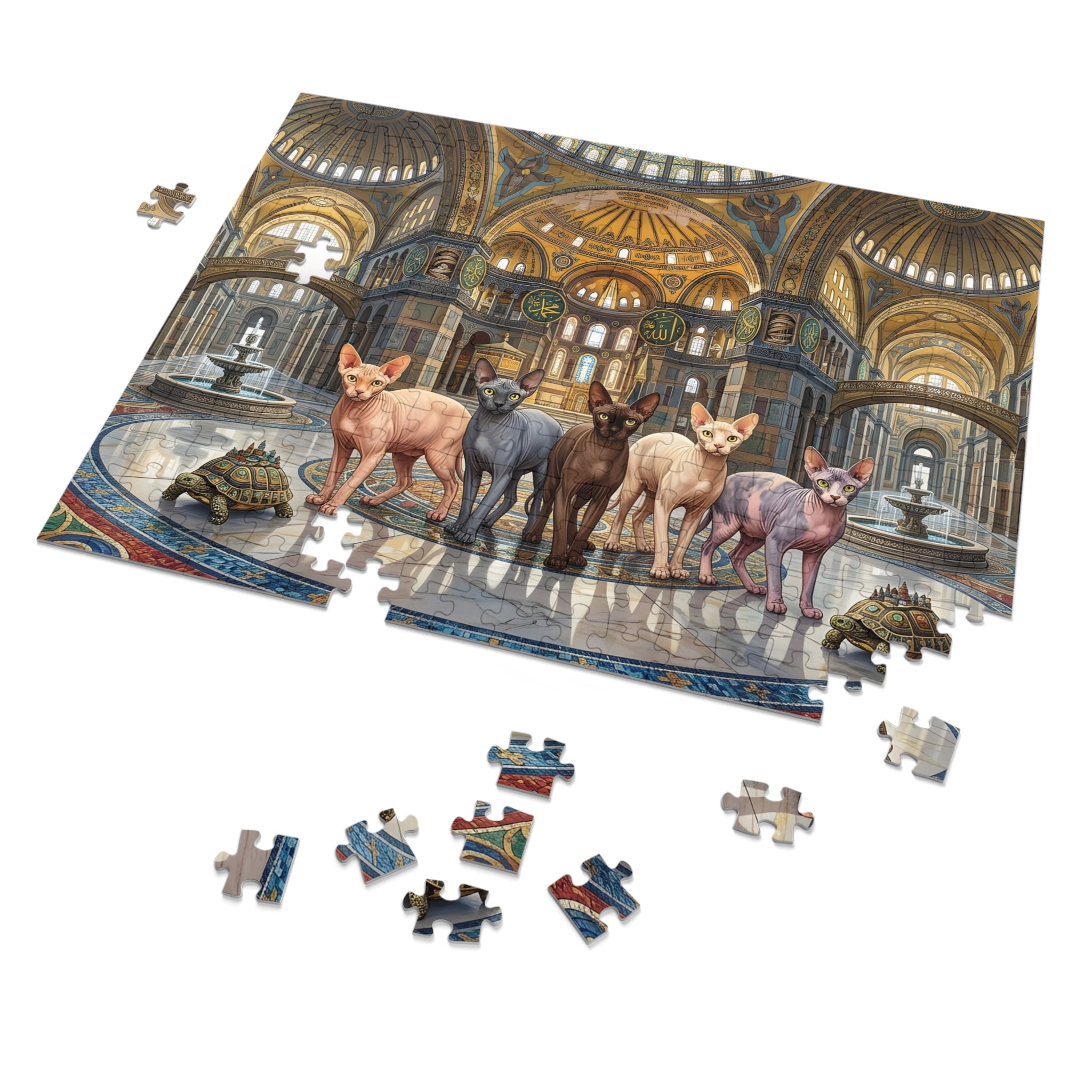 Sphynx Cat Grand Mosaic Temple Palace Jigsaw Puzzle