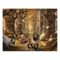 Siamese Cat Enchanted Forest Library Jigsaw Puzzle