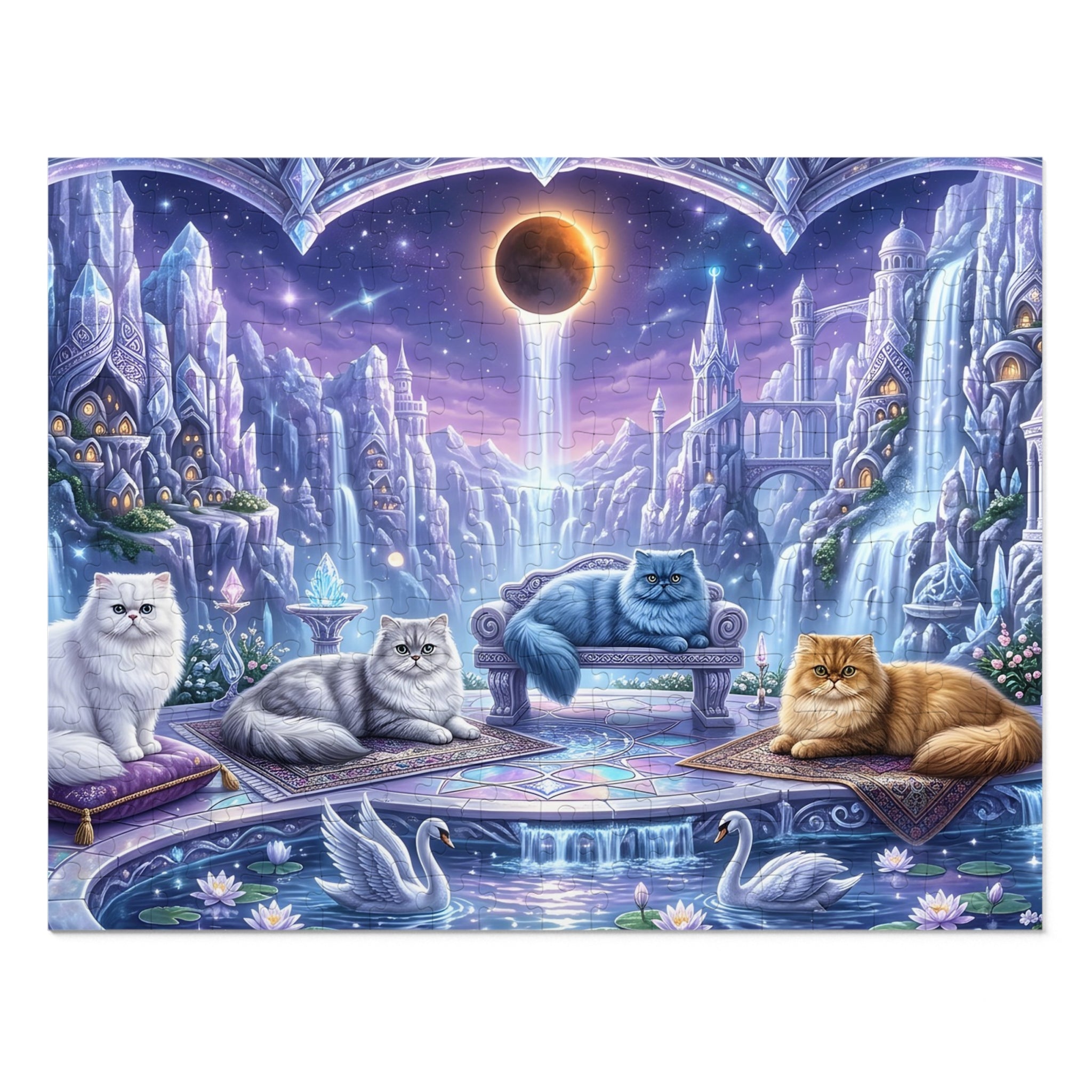 Persian Cat Solar Eclipse Palace Jigsaw Puzzle