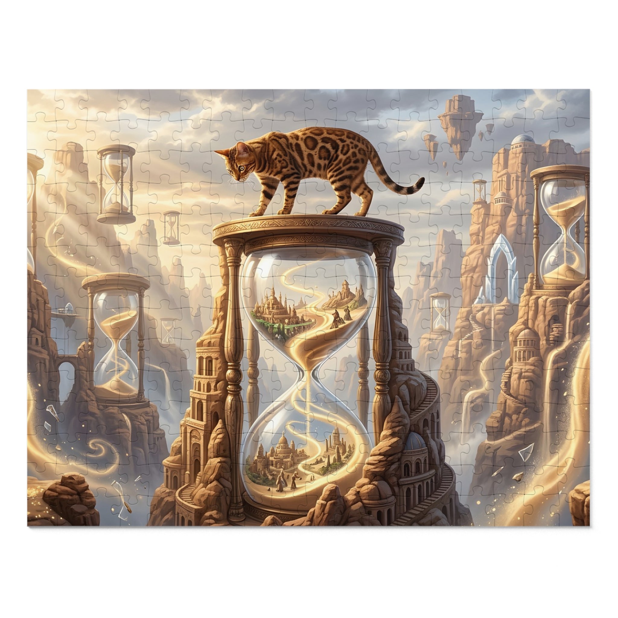 Bengal Cat Giant Hourglass Sand Canyon Jigsaw Puzzle