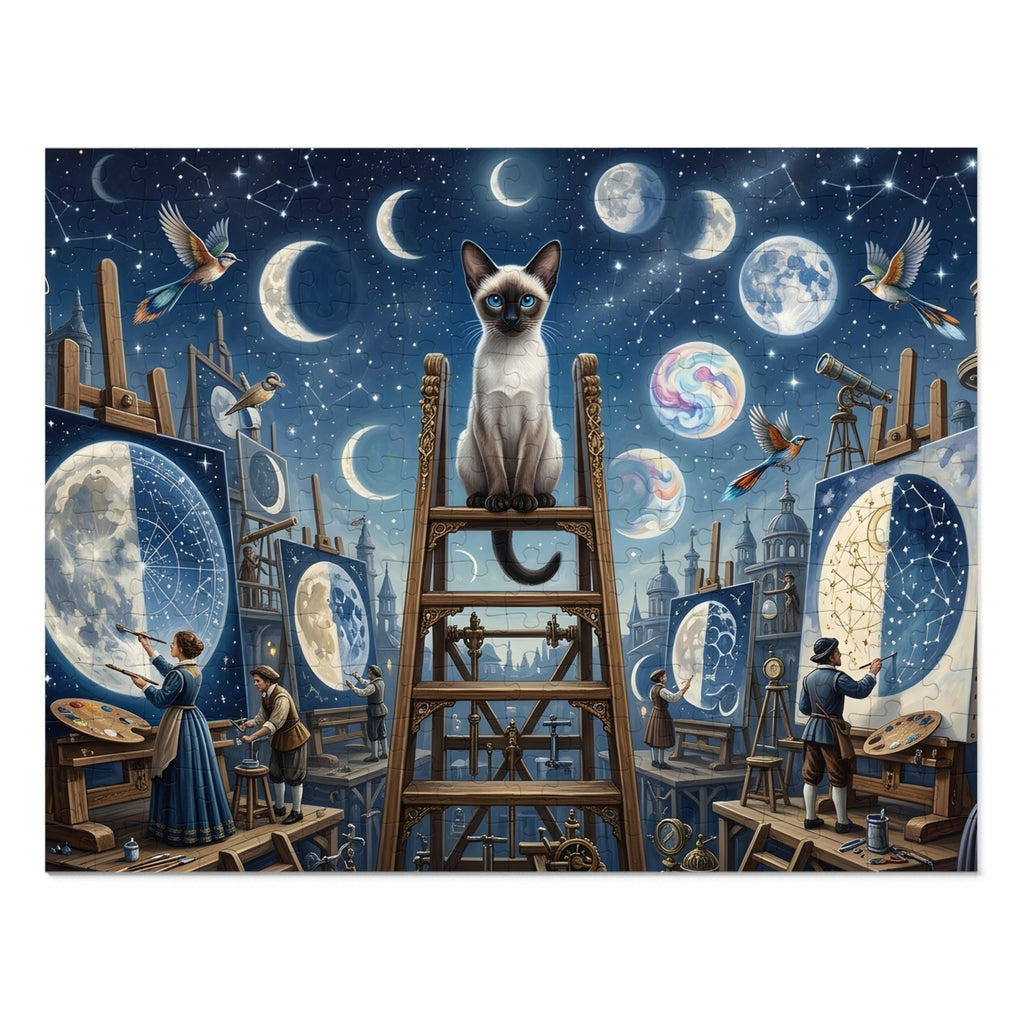 Siamese Cat Lunar Observatory Studio Jigsaw Puzzle