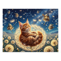 Maine Coon Kitten Celestial Dandelion Meadow Jigsaw Puzzle