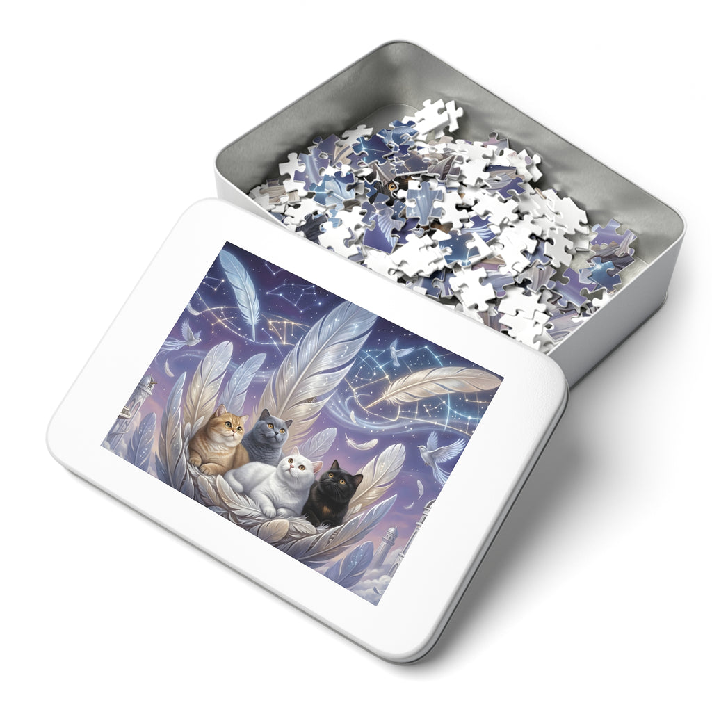 British Shorthair Celestial Feather Nest Jigsaw Puzzle