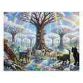 Bengal Kitten Rainbow Prism Forest Jigsaw Puzzle