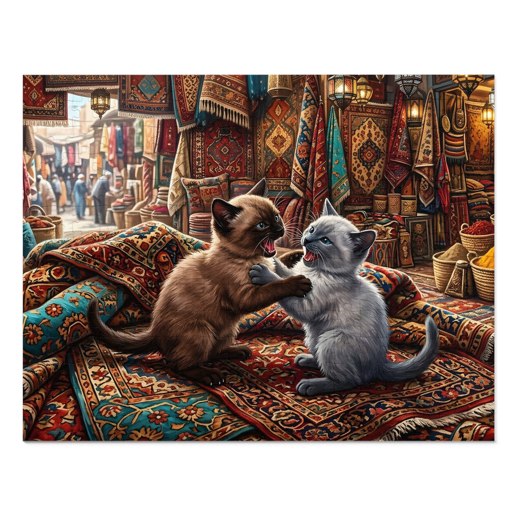 Seal and Blue Point Siamese Kittens Carpet Bazaar Jigsaw Puzzle