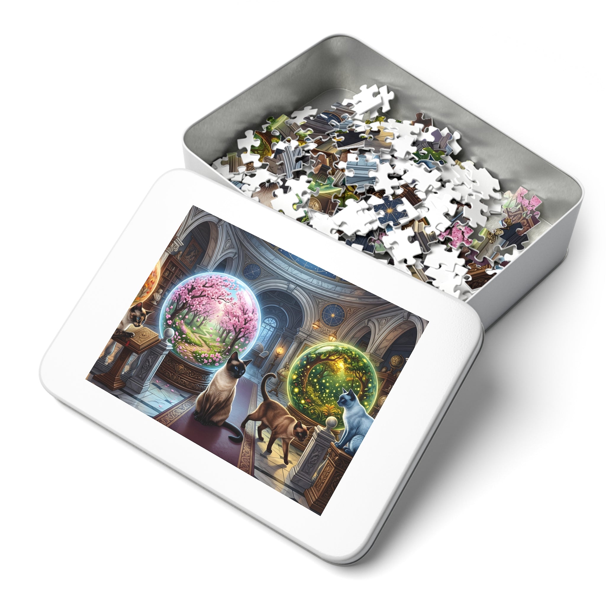 Siamese Magical Library and Magic Orbs Jigsaw Puzzle