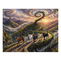 Bengal Cat Enchanted Spiral Vineyard Jigsaw Puzzle