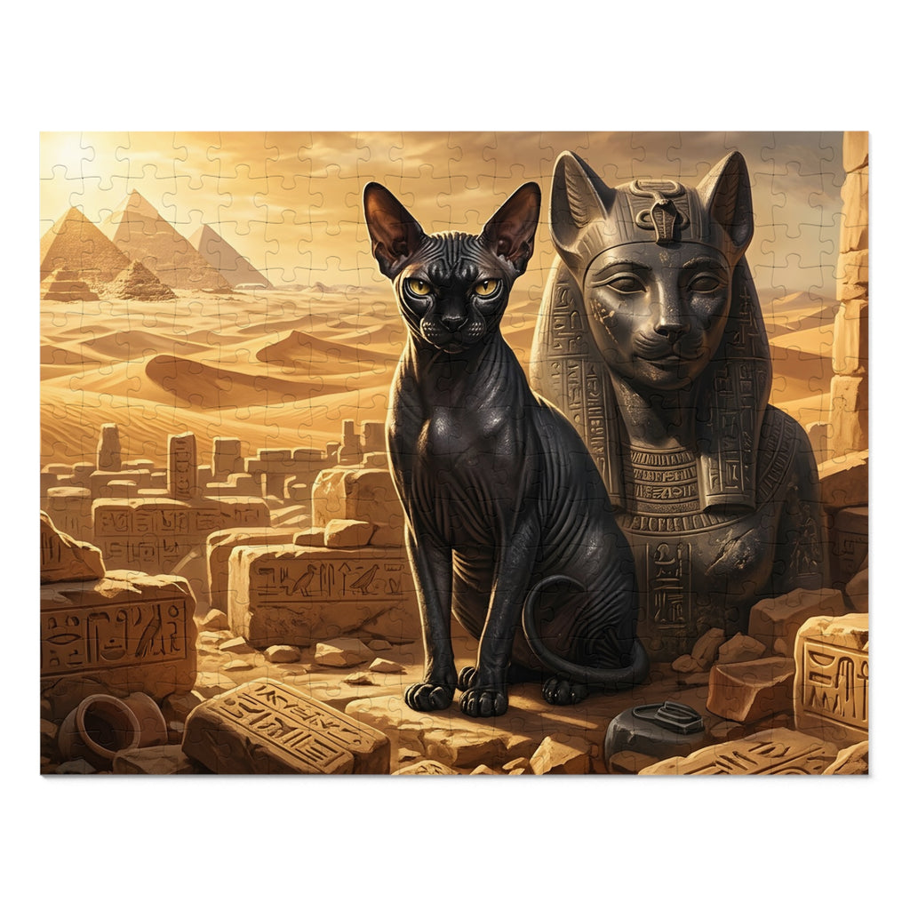 Black Sphynx Egyptian Desert Pyramids Jigsaw Puzzle