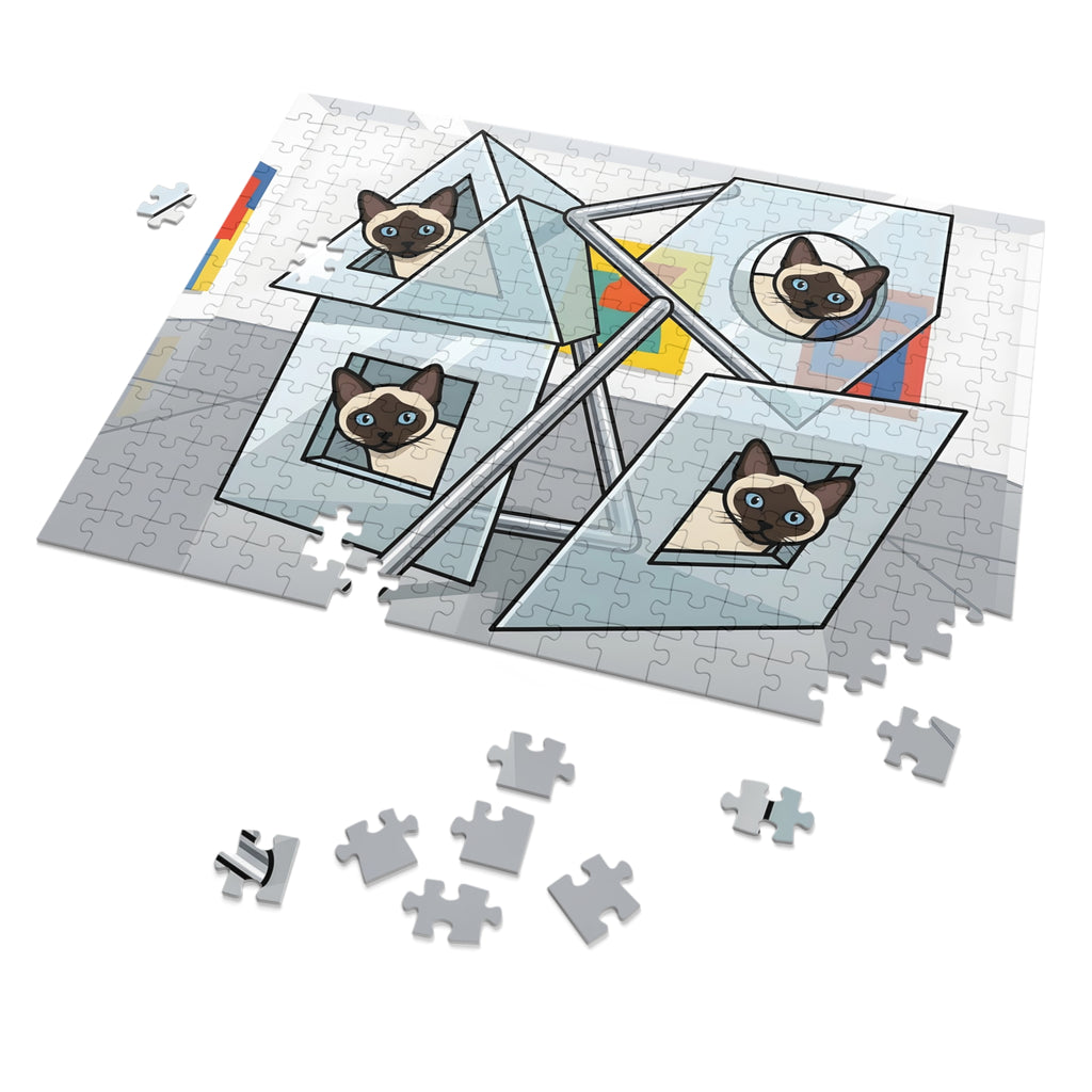 Seal Point Siamese Modern Art Gallery Jigsaw Puzzle