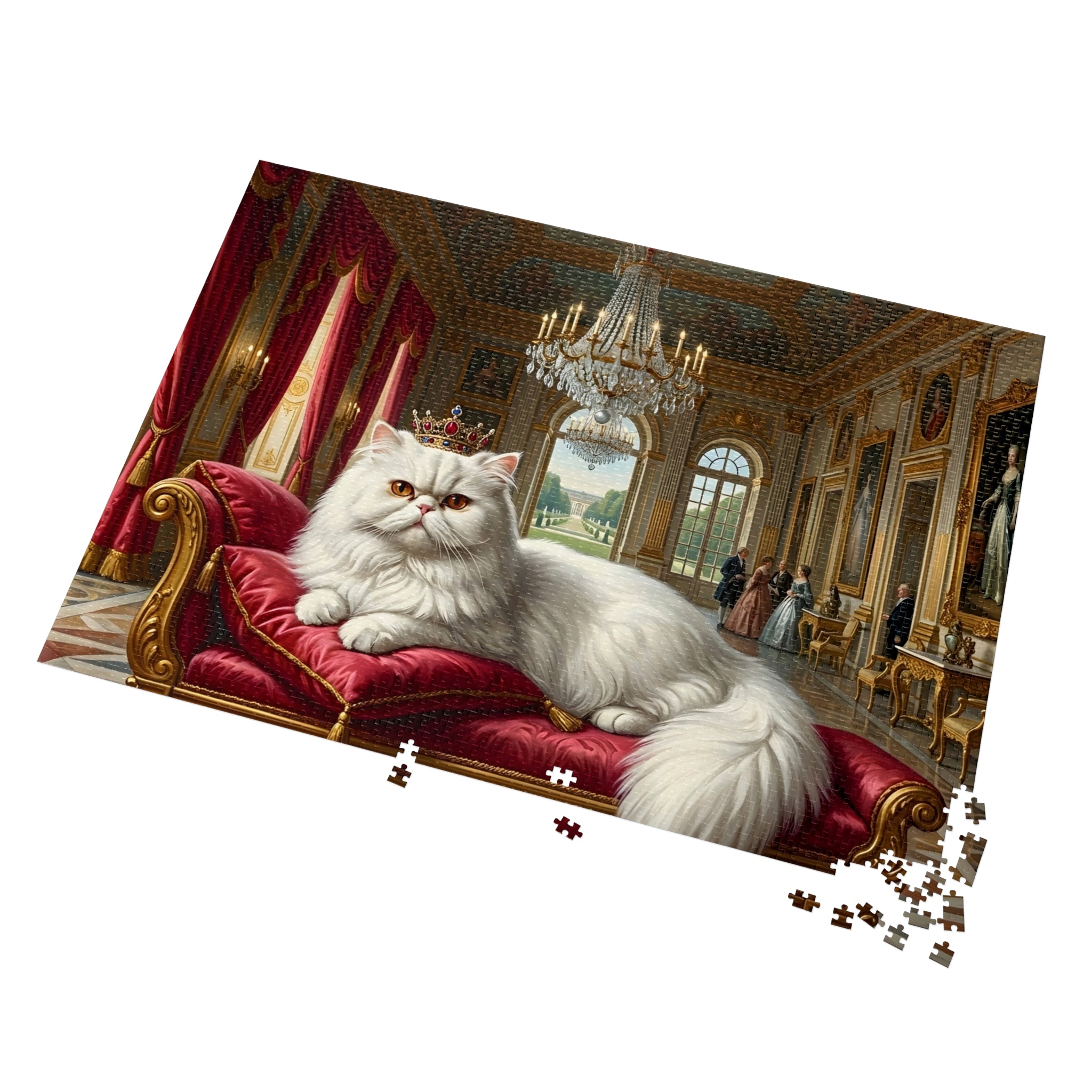 White Persian Royal Palace Jigsaw Puzzle