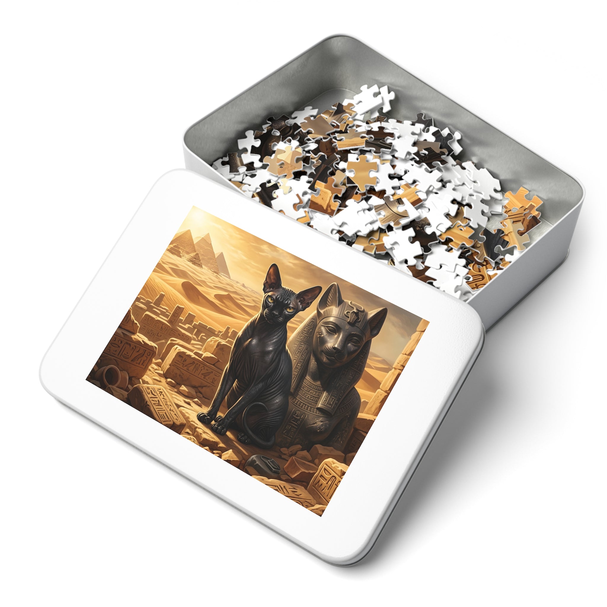 Black Sphynx Egyptian Desert Pyramids Jigsaw Puzzle