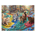 Maine Coon Kitten Rainbow Paint Canal Jigsaw Puzzle