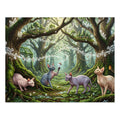 Sphynx Cat Enchanted Crystal Forest Acorn Jigsaw Puzzle