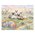 Siamese Cat Rainbow Pasture Windmill Jigsaw Puzzle