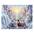 Ragdoll Cat Rainbow Waterfall Crystal Castle Balcony Jigsaw Puzzle