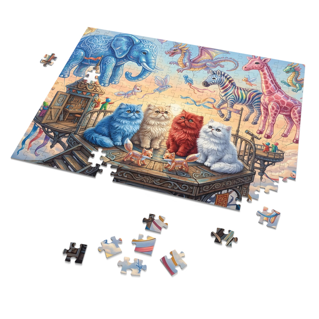 Persian Kitten Sky Parade Lookout Jigsaw Puzzle
