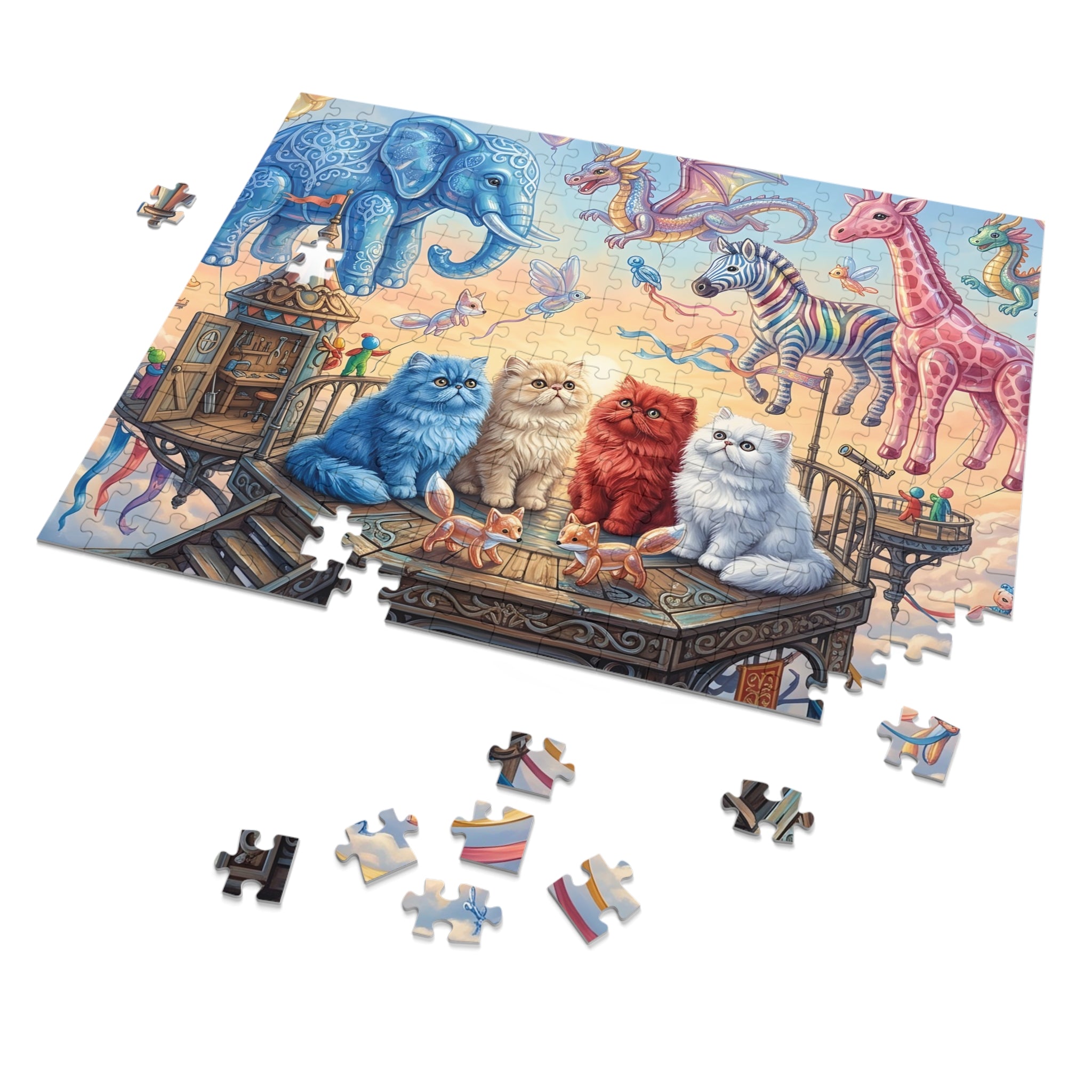 Persian Kitten Sky Parade Lookout Jigsaw Puzzle