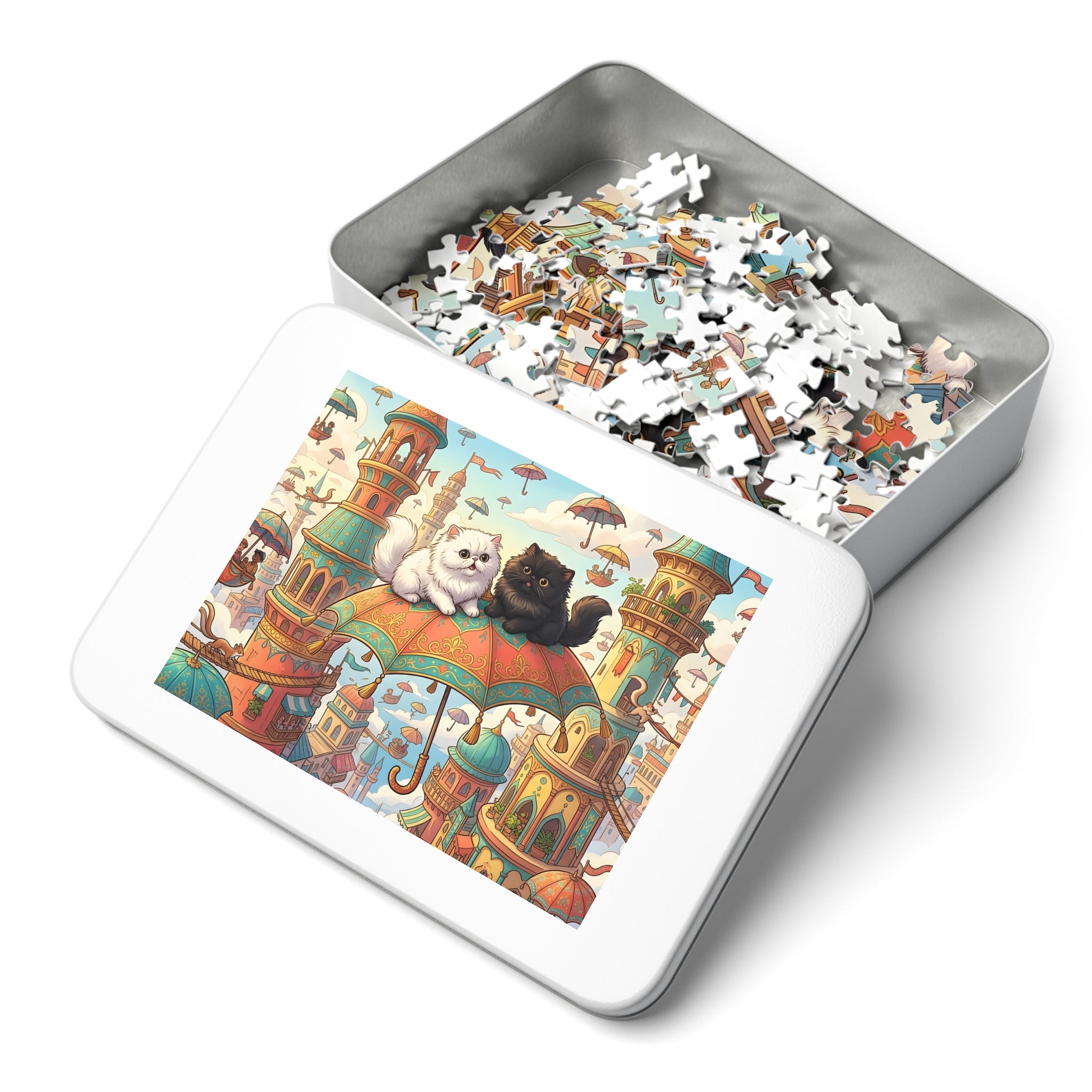Persian Kitten Sky Parasol Kingdom Jigsaw Puzzle