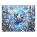 Sphynx Kitten Floating Bubble City Jigsaw Puzzle