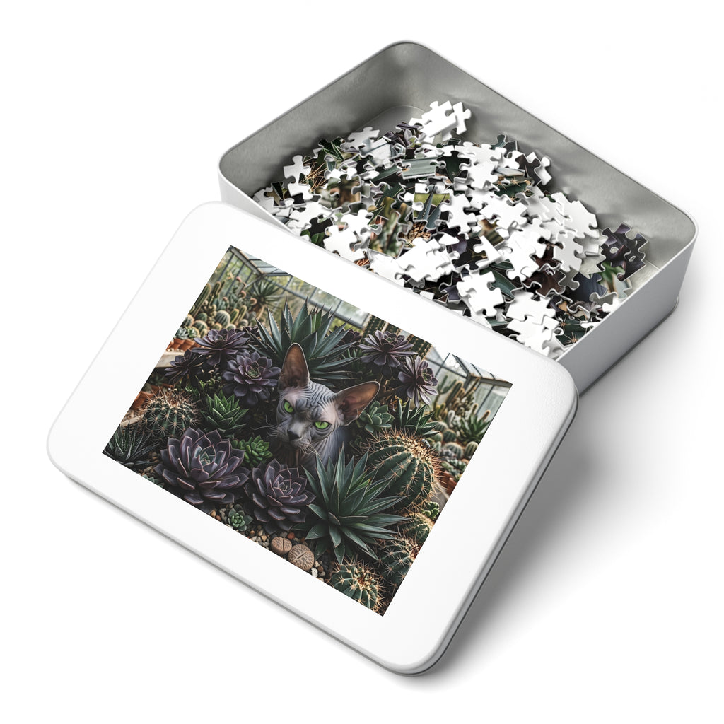 Grey Sphynx Succulents and Cacti Greenhouse Jigsaw Puzzle