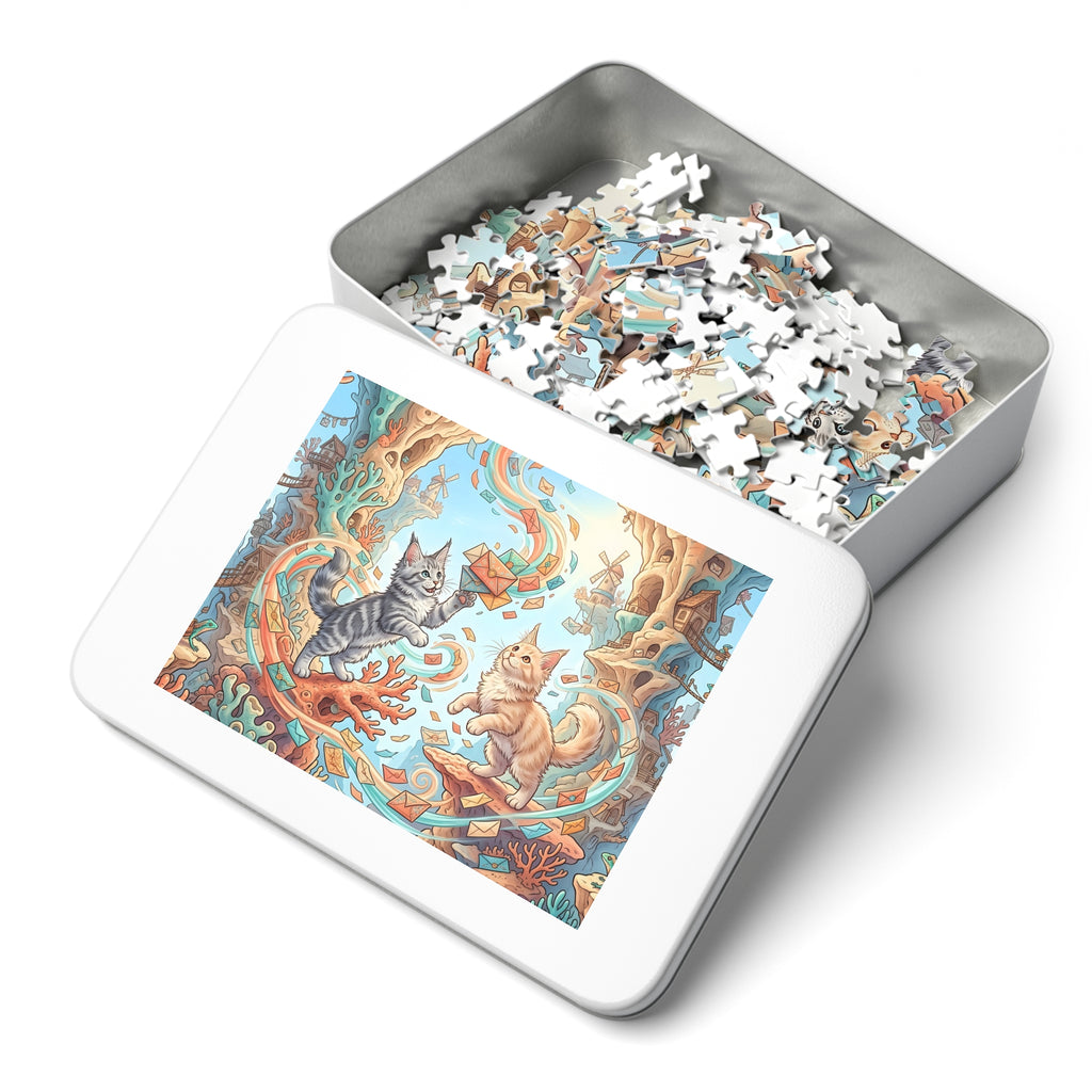 Maine Coon Kitten Enchanted Mail Canyon Jigsaw Puzzle