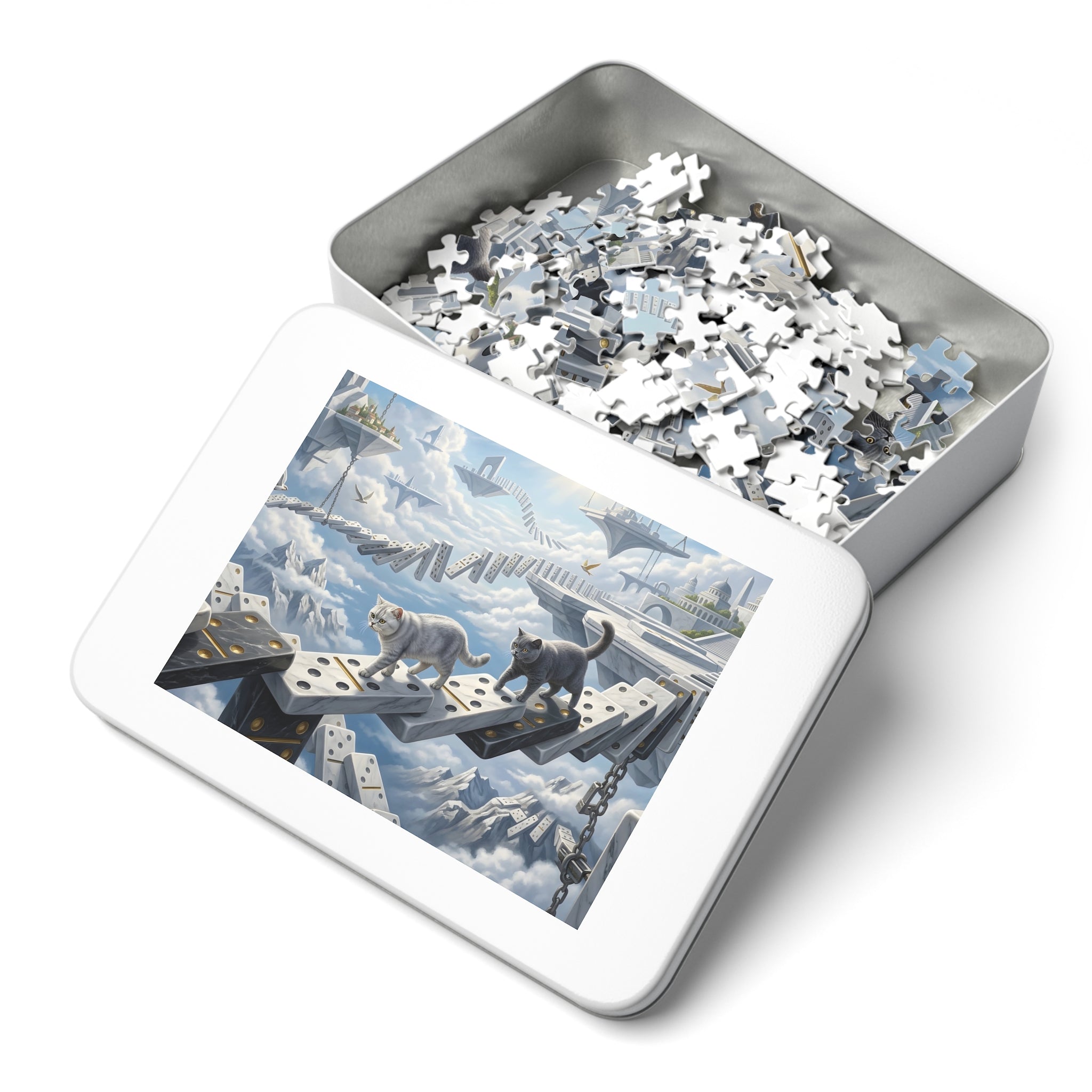 British Shorthair Domino Sky Bridge Jigsaw Puzzle