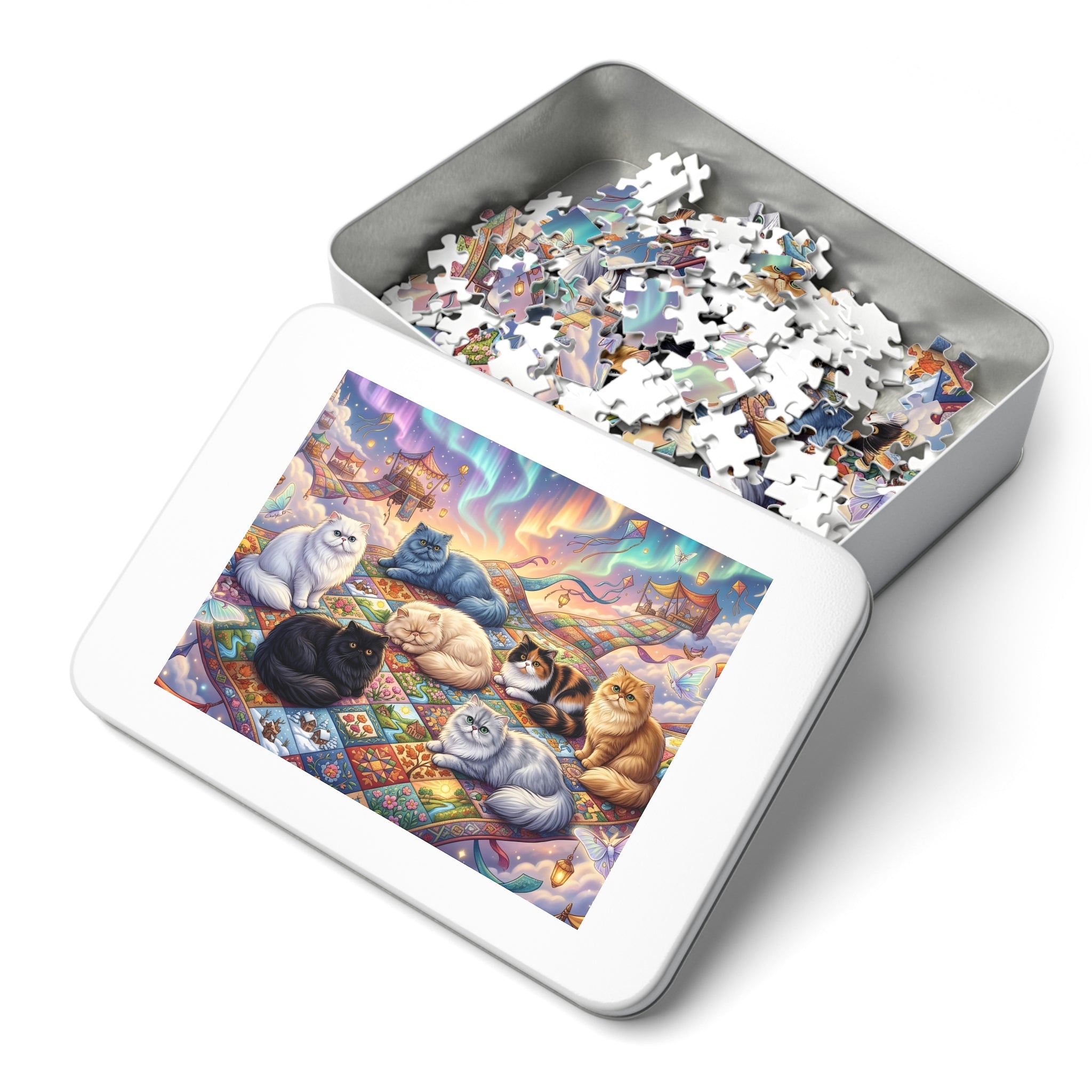 Persian Patchwork Quilt Sky Aurora Jigsaw Puzzle