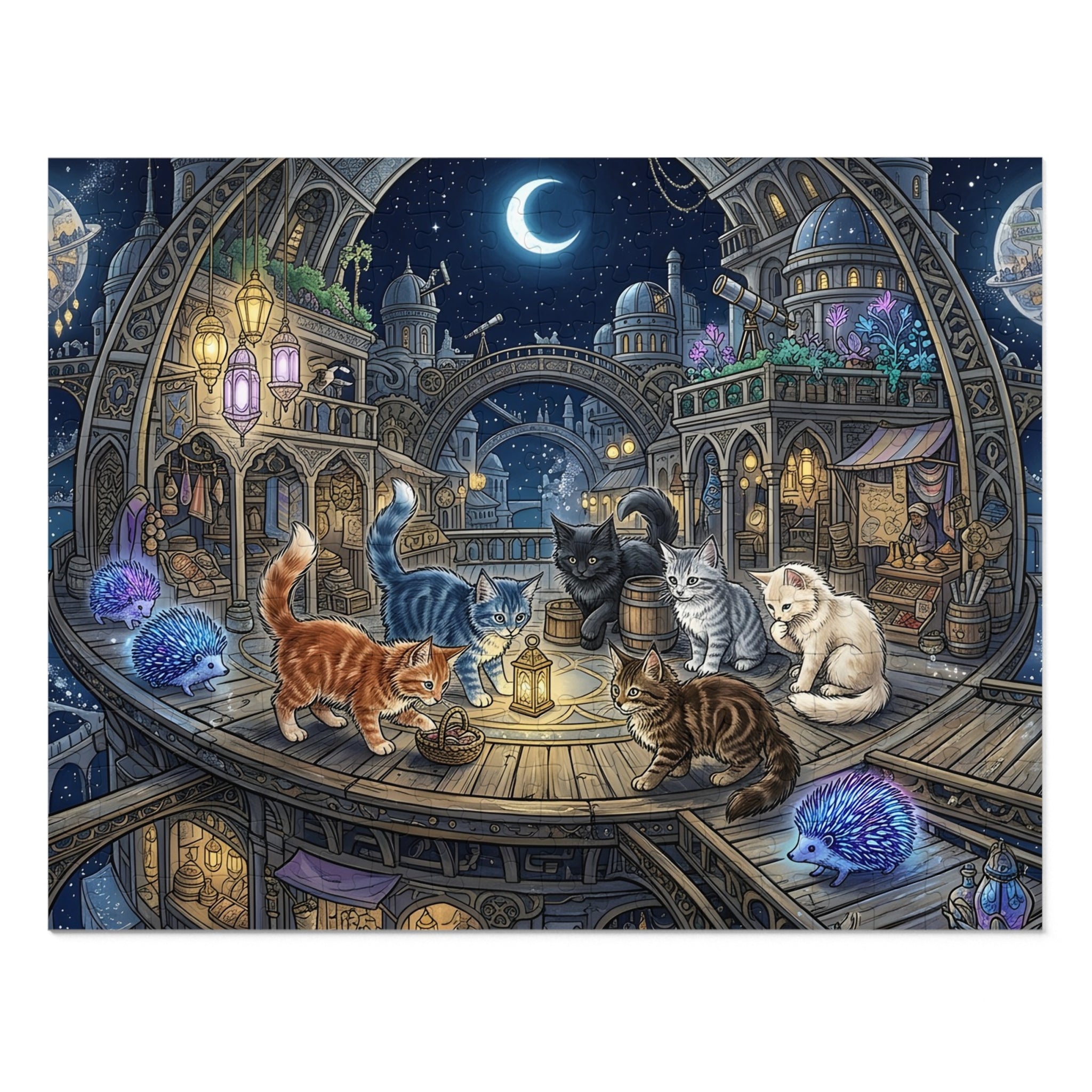 Maine Coon Kitten Midnight Observatory Jigsaw Puzzle