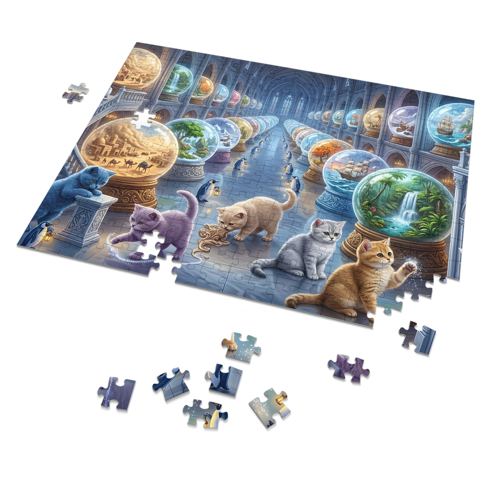 British Shorthair Kitten Snow Globe Gallery Jigsaw Puzzle
