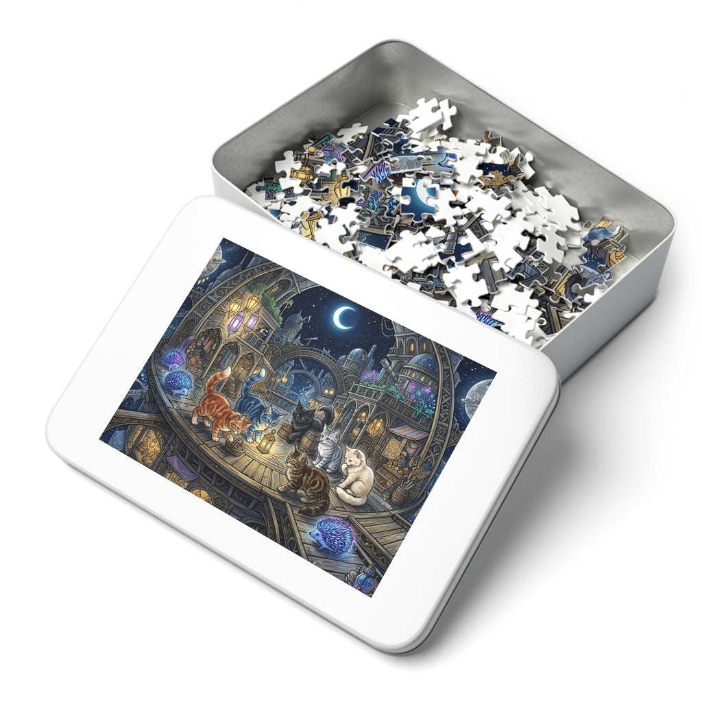 Maine Coon Kitten Midnight Observatory Jigsaw Puzzle