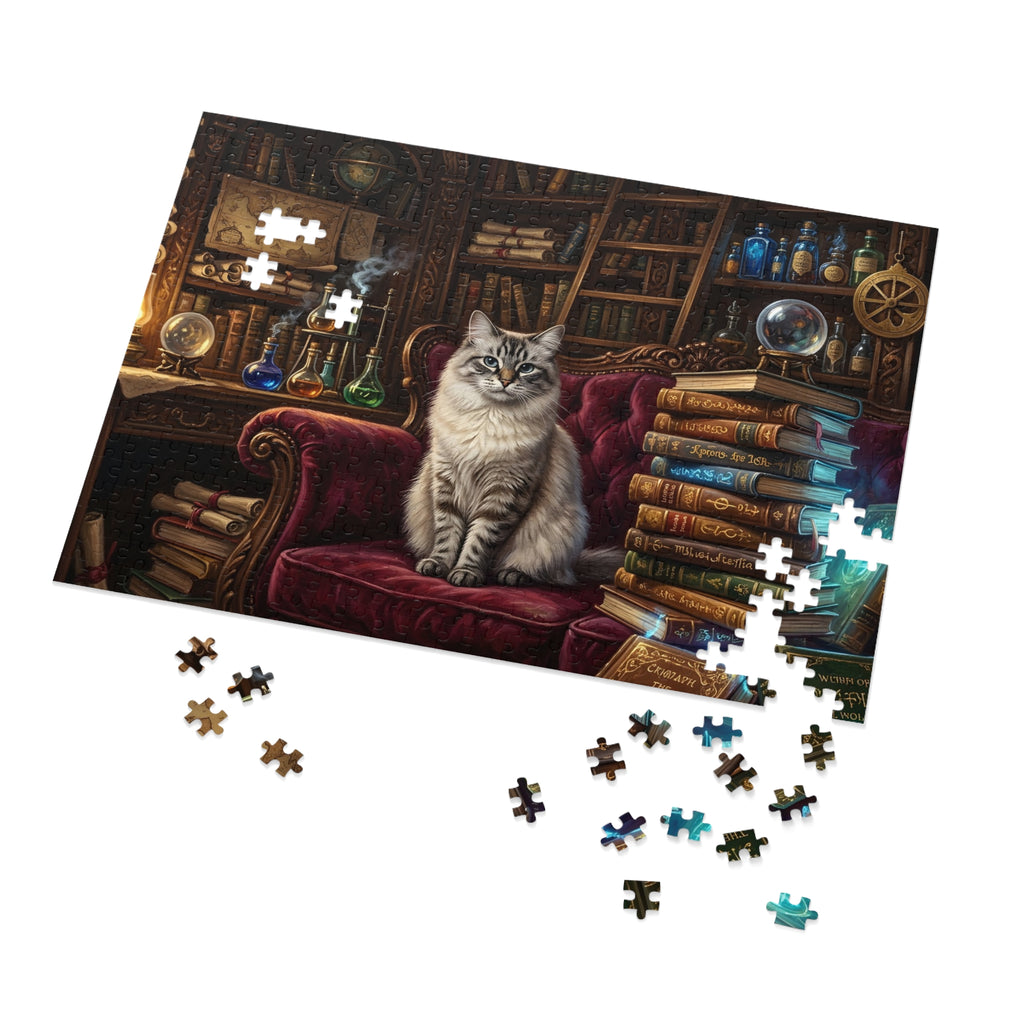 Seal Lynx Point Ragdoll Vintage Library Spellbooks Jigsaw Puzzle
