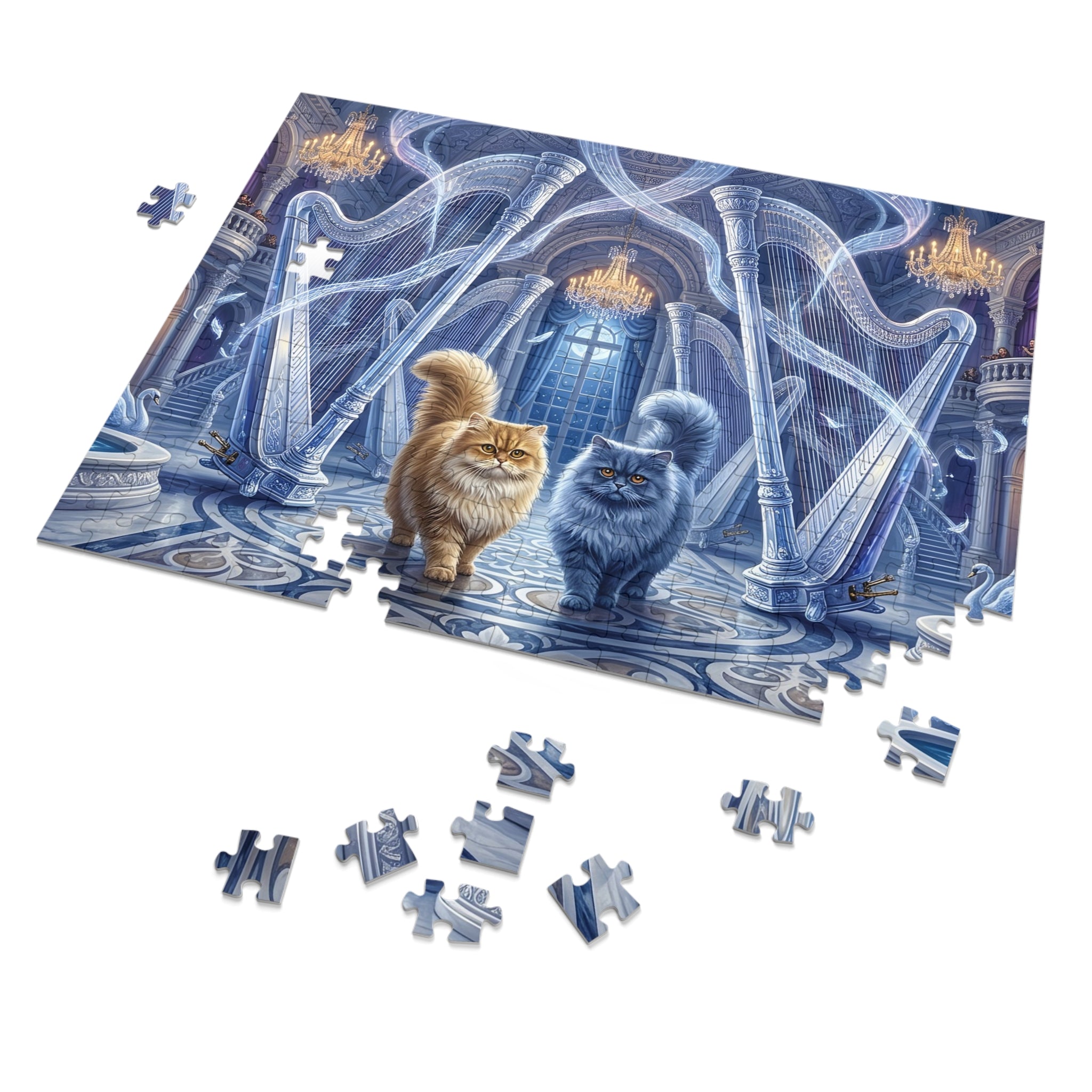 Persian Cat Celestial Harp Grand Palace Ballroom Jigsaw Puzzle