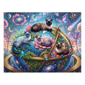 Multicolor Siamese Cosmic Globe Jigsaw Puzzle