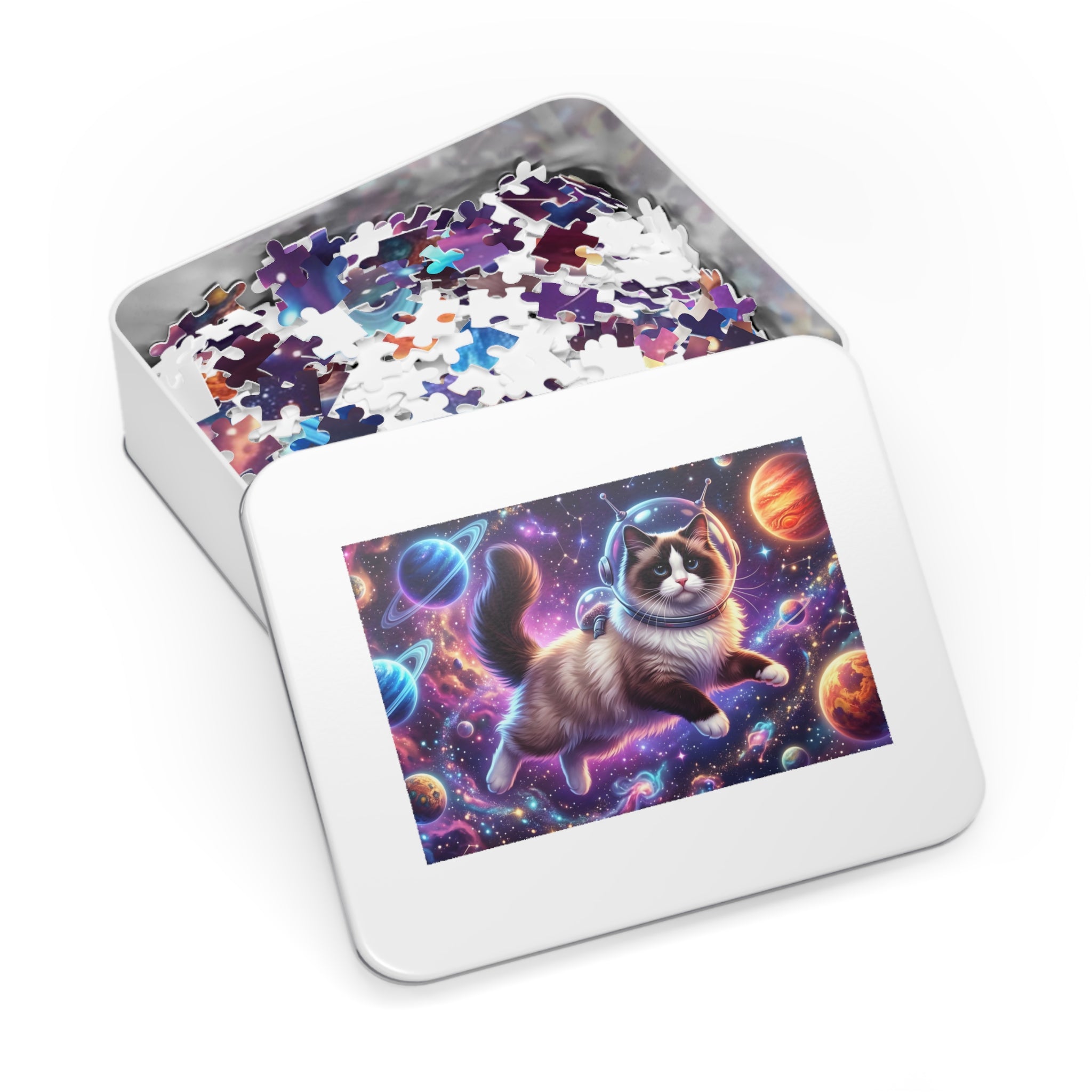 Seal Bicolor Ragdoll Astronaut Outer Space Jigsaw Puzzle