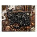 Charcoal Bengal Steampunk Clockwork Gears Jigsaw Puzzle