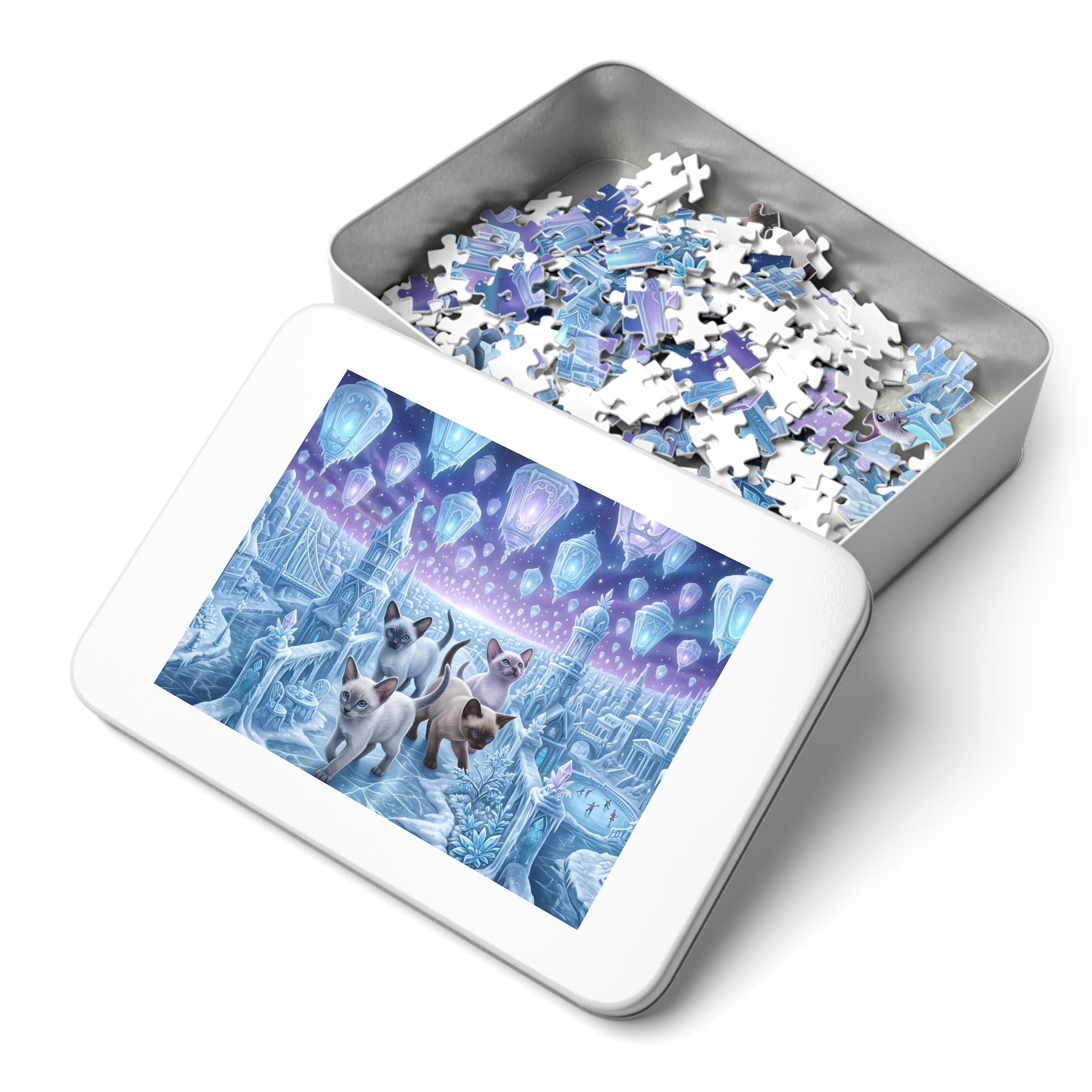 Siamese Kitten Frozen Lantern Kingdom Jigsaw Puzzle