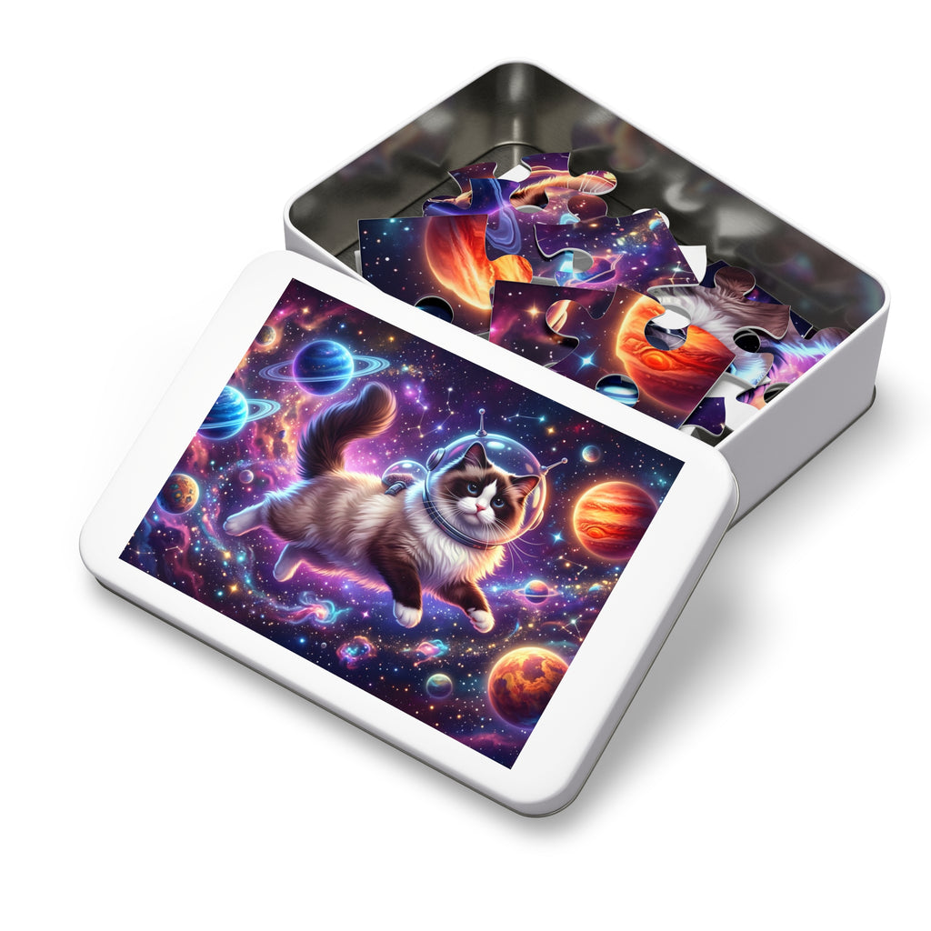 Seal Bicolor Ragdoll Astronaut Outer Space Jigsaw Puzzle
