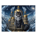 Maine Coon Cat Golden Dome Observatory Gryphon Feather Jigsaw Puzzle