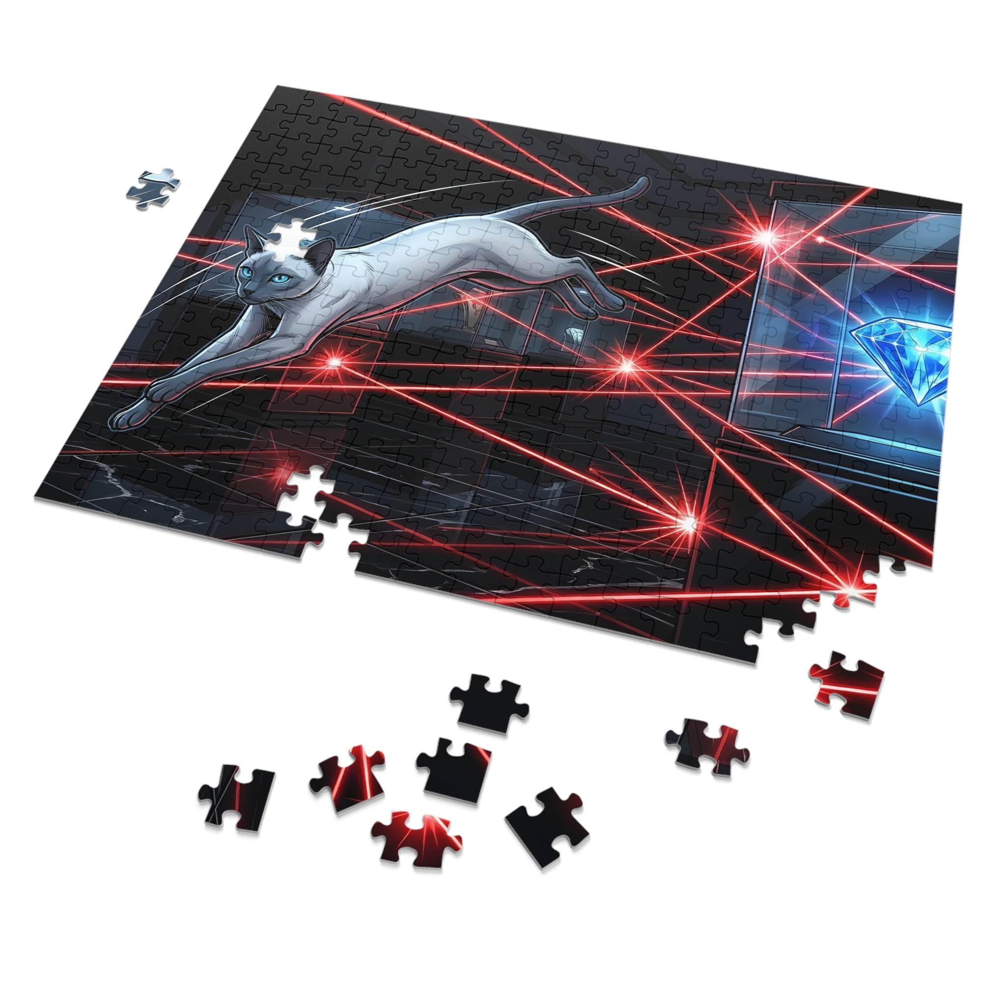 Blue Point Siamese Laser Heist Jigsaw Puzzle