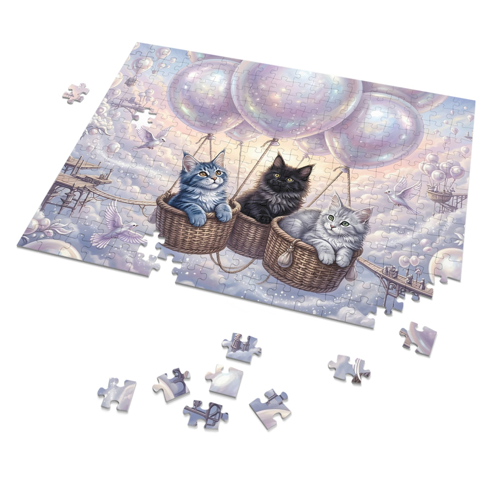 Maine Coon Kitten Iridescent Balloon Haven Jigsaw Puzzle