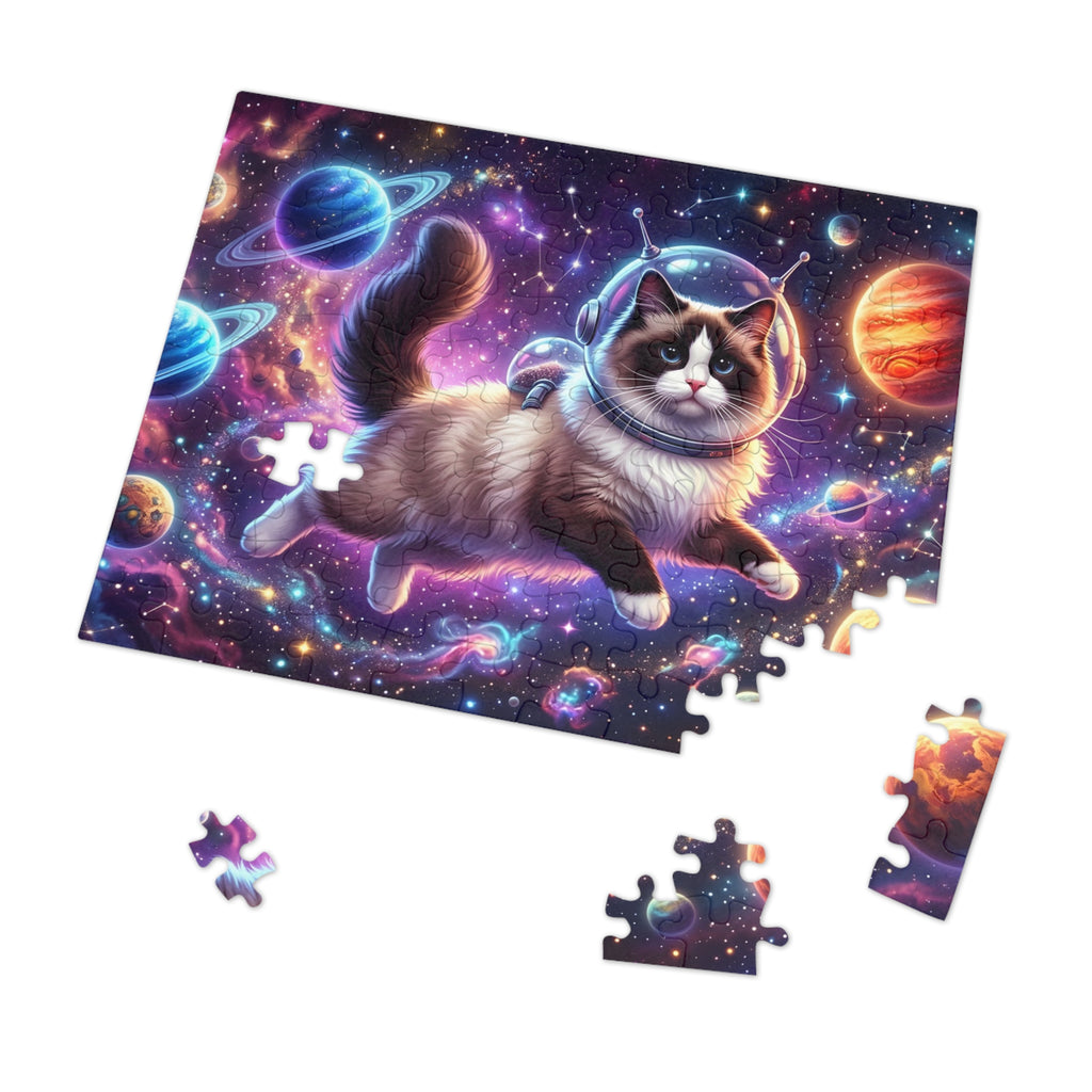 Seal Bicolor Ragdoll Astronaut Outer Space Jigsaw Puzzle