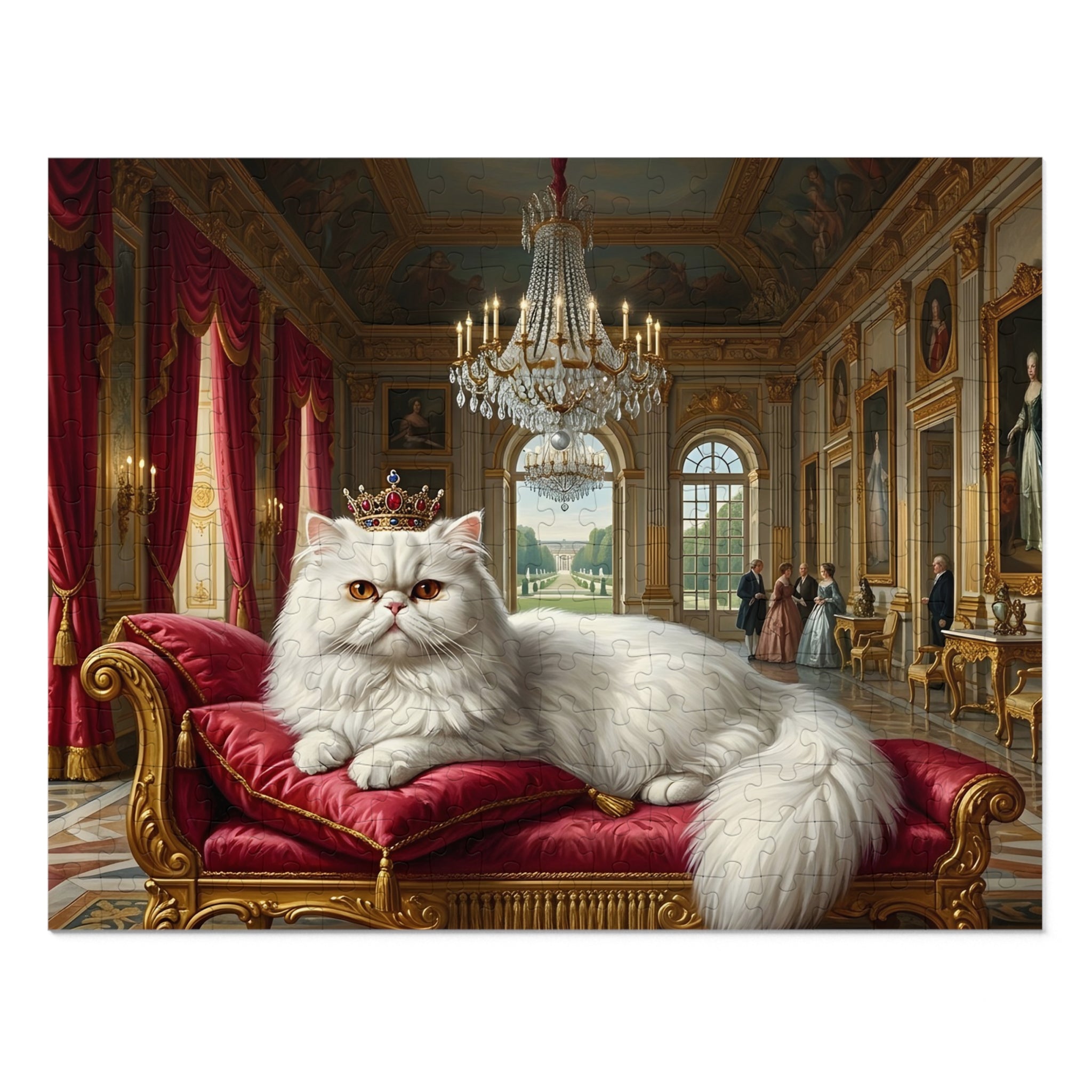 White Persian Royal Palace Jigsaw Puzzle