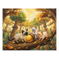 Siamese Kitten Golden Acorn Treetop Sanctuary Jigsaw Puzzle
